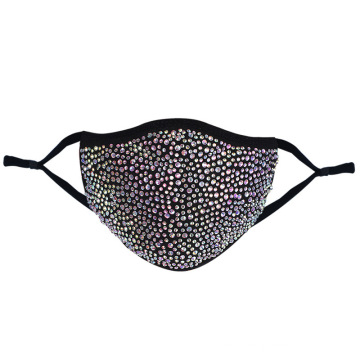 Wholesale 2021 Fashion Bling Luxury Mask Rhingestone Crystal Diamond Facemask pour la fête